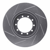 Dynamic Friction 1988-1998 Ford F-450 Super Duty Front Right/ Rear Right Slotted Silver Brake Rotor by Dynamic Friction Company 611-54112R