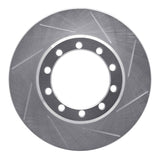 Dynamic Friction 1988-1998 Ford F-450 Super Duty Front Right/ Rear Right Slotted Silver Brake Rotor by Dynamic Friction Company 611-54112R