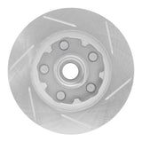 Dynamic Friction 1986-1992 Ford Bronco II Front Left Slotted Silver Brake Rotor by Dynamic Friction Company 611-54122L