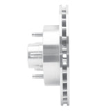 Dynamic Friction 1986-1992 Ford Bronco II Front Left Slotted Silver Brake Rotor by Dynamic Friction Company 611-54122L
