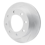 Dynamic Friction 1999-2005 Ford Excursion Rear Left Slotted Silver Brake Rotor by Dynamic Friction Company 611-54161L