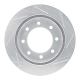 Dynamic Friction 1999-2005 Ford Excursion Rear Left Slotted Silver Brake Rotor by Dynamic Friction Company 611-54161L