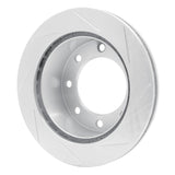 Dynamic Friction 1999-2005 Ford Excursion Rear Left Slotted Silver Brake Rotor by Dynamic Friction Company 611-54161L