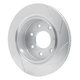Dynamic Friction 2012-2014 Ford F-150 2WD Rear Left Slotted Silver Brake Rotor by Dynamic Friction Company 611-54218L