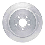 Dynamic Friction 2013-2014 Ford Mustang Rear Left Slotted Silver Brake Rotor by Dynamic Friction Company 611-54260L