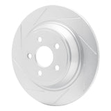 Dynamic Friction 2015-2022 Lincoln Continental Rear Left Slotted Silver Brake Rotor by Dynamic Friction Company 611-55005L