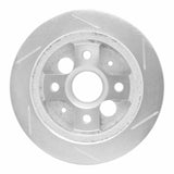 Dynamic Friction 1986-1989 Acura Integra Rear Left Slotted Silver Brake Rotor by Dynamic Friction Company 611-58000L