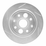 Dynamic Friction 1986-1989 Acura Integra Rear Left Slotted Silver Brake Rotor by Dynamic Friction Company 611-58000L