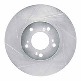 Dynamic Friction 1999-2004 Acura RL Front Left Slotted Silver Brake Rotor by Dynamic Friction Company 611-58015L