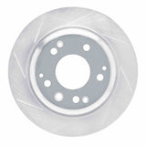 Dynamic Friction 1999-2001 Acura RL Rear Left Slotted Silver Brake Rotor by Dynamic Friction Company 611-58016L