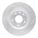 Dynamic Friction 2002-2004 Acura RL Rear Left Slotted Silver Brake Rotor by Dynamic Friction Company 611-58018L