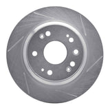 Dynamic Friction 2002-2004 Acura RL Rear Right Slotted Silver Brake Rotor by Dynamic Friction Company 611-58018R