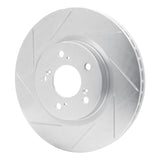 Dynamic Friction 2005-2012 Acura RL Front Left Slotted Silver Brake Rotor by Dynamic Friction Company 611-58021L