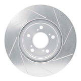 Dynamic Friction 2005-2012 Acura RL Front Left Slotted Silver Brake Rotor by Dynamic Friction Company 611-58021L