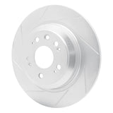 Dynamic Friction 2009-2014 Acura TL Rear Left Slotted Silver Brake Rotor by Dynamic Friction Company 611-58023L