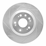 Dynamic Friction 2009-2014 Acura TL Rear Left Slotted Silver Brake Rotor by Dynamic Friction Company 611-58023L