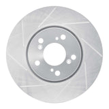 Dynamic Friction 2014-2020 Acura RLX Front Left Slotted Silver Brake Rotor by Dynamic Friction Company 611-58025L