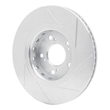 Dynamic Friction 2014-2020 Acura RLX Front Left Slotted Silver Brake Rotor by Dynamic Friction Company 611-58025L