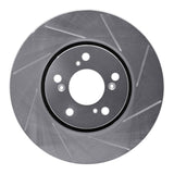 Dynamic Friction 2014-2020 Acura RLX Front Right Slotted Silver Brake Rotor by Dynamic Friction Company 611-58025R