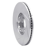 Dynamic Friction 2014-2020 Acura RLX Front Right Slotted Silver Brake Rotor by Dynamic Friction Company 611-58025R