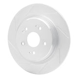 Dynamic Friction 2015-2021 Honda CR-V Rear Left Slotted Silver Brake Rotor by Dynamic Friction Company 611-58029L