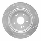 Dynamic Friction 2015-2021 Honda CR-V Rear Left Slotted Silver Brake Rotor by Dynamic Friction Company 611-58029L