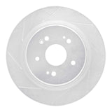 Dynamic Friction 2015-2021 Honda CR-V Rear Left Slotted Silver Brake Rotor by Dynamic Friction Company 611-58029L