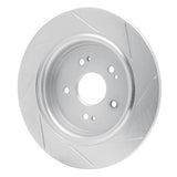 Dynamic Friction 2015-2021 Honda CR-V Rear Left Slotted Silver Brake Rotor by Dynamic Friction Company 611-58029L