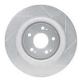 Dynamic Friction 2017-2020 Acura MDX Rear Left Slotted Silver Brake Rotor by Dynamic Friction Company 611-58030L