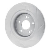 Dynamic Friction 2017-2020 Acura MDX Rear Left Slotted Silver Brake Rotor by Dynamic Friction Company 611-58030L