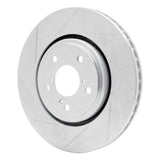 Dynamic Friction 2017-2020 Acura MDX Front Left Slotted Silver Brake Rotor by Dynamic Friction Company 611-58031L
