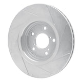 Dynamic Friction 2017-2020 Acura MDX Front Left Slotted Silver Brake Rotor by Dynamic Friction Company 611-58031L