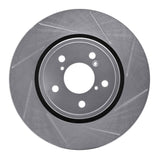 Dynamic Friction 2017-2020 Acura MDX Front Right Slotted Silver Brake Rotor by Dynamic Friction Company 611-58031R