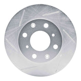 Dynamic Friction 1984-2006 Honda Civic Hatchback Front Left Slotted Silver Brake Rotor by Dynamic Friction Company 611-59005L