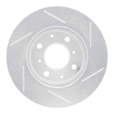 Dynamic Friction 1984-1990 Honda Accord Coupe Front Left Slotted Silver Brake Rotor by Dynamic Friction Company 611-59011L