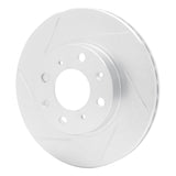 Dynamic Friction 1986-1991 Honda Civic Front Left Slotted Silver Brake Rotor by Dynamic Friction Company 611-59012L