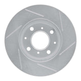 Dynamic Friction 1986-1991 Honda Civic Front Left Slotted Silver Brake Rotor by Dynamic Friction Company 611-59012L
