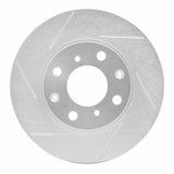 Dynamic Friction 1986-1991 Honda Civic Front Left Slotted Silver Brake Rotor by Dynamic Friction Company 611-59012L