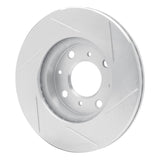 Dynamic Friction 1986-1991 Honda Civic Front Left Slotted Silver Brake Rotor by Dynamic Friction Company 611-59012L