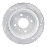 Dynamic Friction 1988-2001 Honda Accord Coupe Rear Left Slotted Silver Brake Rotor by Dynamic Friction Company 611-59014L