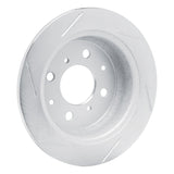 Dynamic Friction 1988-2001 Honda Accord Coupe Rear Left Slotted Silver Brake Rotor by Dynamic Friction Company 611-59014L