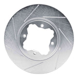 Dynamic Friction 1991-1997 Honda Accord Sedan Front Left Slotted Silver Brake Rotor by Dynamic Friction Company 611-59020L