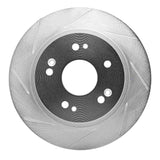 Dynamic Friction 2005-2021 Honda Accord Coupe Rear Left Slotted Silver Brake Rotor by Dynamic Friction Company 611-59032L