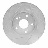 Dynamic Friction 1999-2014 Honda Accord Coupe Front Left Slotted Silver Brake Rotor by Dynamic Friction Company 611-59043L