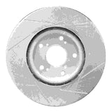 Dynamic Friction 2002-2015 Honda Civic Coupe Front Left Slotted Silver Brake Rotor by Dynamic Friction Company 611-59045L