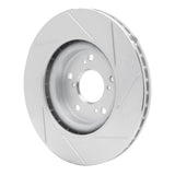 Dynamic Friction 2012-2016 Honda CR-V Front Left Slotted Silver Brake Rotor by Dynamic Friction Company 611-59057L