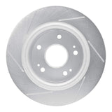 Dynamic Friction 2016-2021 Honda Accord Sedan Rear Right Slotted Silver Brake Rotor by Dynamic Friction Company 611-59071R