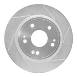 Dynamic Friction 2016-2021 Honda Accord Sedan Rear Right Slotted Silver Brake Rotor by Dynamic Friction Company 611-59071R