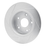 Dynamic Friction 2016-2021 Honda Accord Sedan Rear Right Slotted Silver Brake Rotor by Dynamic Friction Company 611-59071R