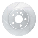 Dynamic Friction 1992-1999 Mercedes-Benz 400SE Rear Left Slotted Silver Brake Rotor by Dynamic Friction Company 611-63024L